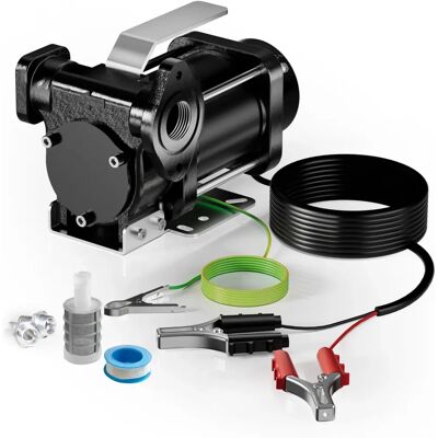 Wiltec 12V Kraftstoffpumpe - Tragbar, 40 l/min, Diesel/Benzin Wiltec 12V Kraftstoffpumpe - Tragbar, 40 l/min, Diesel/Benzin