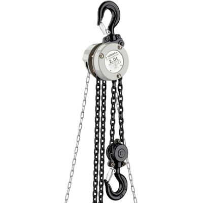 Wiltec Mini Kettenzug - 2T, 3M Hub, G80 Kette, Drehhaken - Hebezeug Wiltec Mini Kettenzug - 2T, 3M Hub, G80 Kette, Drehhaken - Hebezeug
