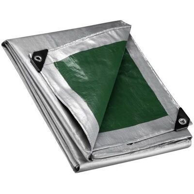 Wiltec - Lona impermeable - verde/gris - 5x8 m - Tarpaulin Wiltec - Lona impermeable - verde/gris - 5x8 m - Tarpaulin