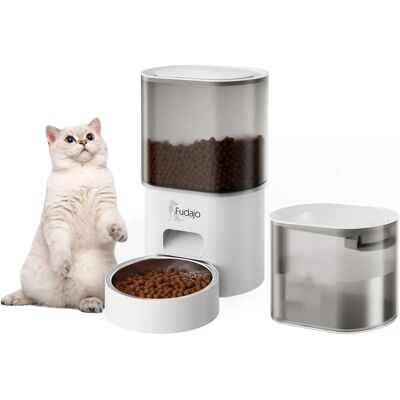 Distributeur automatique pour animaux Fudajo - Compact, Wi-Fi, 3L nourriture, 2,5L eau - Publicité Distributeur automatique pour animaux Fudajo - Compact, Wi-Fi, 3L nourriture, 2,5L eau - Publicité