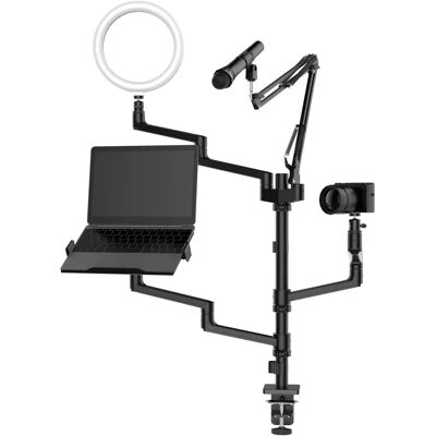 Wiltec 4-in-1 Kamera Stativ mit Ringlicht - Professionelles Streaming Wiltec 4-in-1 Kamera Stativ mit Ringlicht - Professionelles Streaming
