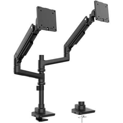 Wiltec Doppelmonitorhalterung - 17-49 Zoll, 20kg, VESA, Höhenverstellbar Wiltec Doppelmonitorhalterung - 17-49 Zoll, 20kg, VESA, Höhenverstellbar