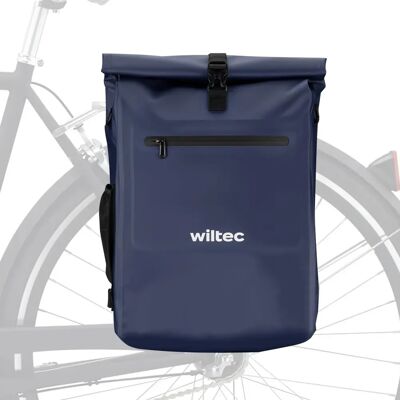 Wiltec Sacoche de vélo 3 en 1 25L Imperméable Bleu - Publicité Wiltec Sacoche de vélo 3 en 1 25L Imperméable Bleu - Publicité