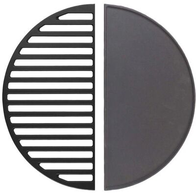 Wiltec - 55 x 26,5 x 0,9 cm - Hierro fundido - Set de parrillas Wiltec - 55 x 26,5 x 0,9 cm - Hierro fundido - Set de parrillas