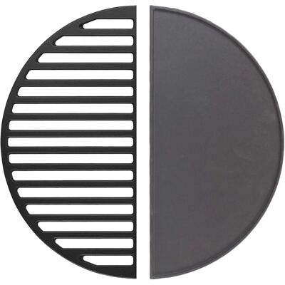 Conjunto de Barbacoa Wiltec - Parrilla y Plancha de Hierro Fundido - 49.8x24.3cm Conjunto de Barbacoa Wiltec - Parrilla y Plancha de Hierro Fundido - 49.8x24.3cm
