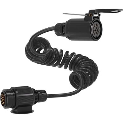 Wiltec - 13-pin Spiral Cable - 3 m - PVC - Publicité Wiltec - 13-pin Spiral Cable - 3 m - PVC - Publicité