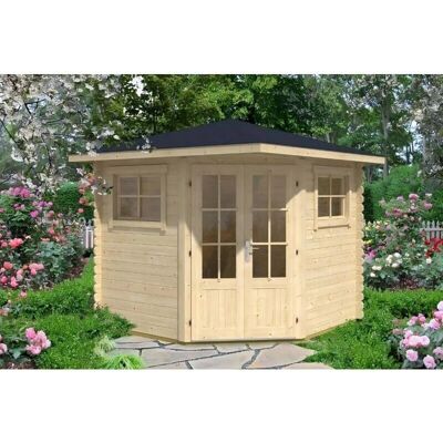 Alpholz Sunny-B Gartenhaus - Fünfeckig, 28mm Wandstärke Alpholz Sunny-B Gartenhaus - Fünfeckig, 28mm Wandstärke