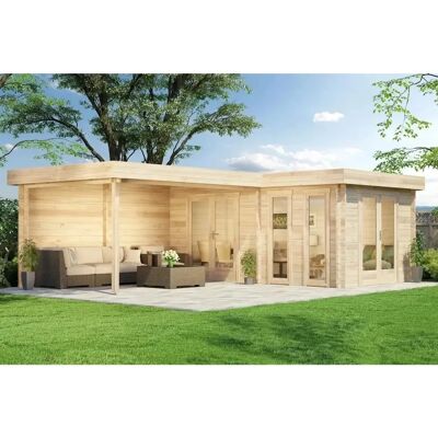 Alpholz Flachdach Gartenhaus Quinta ISO - Modern, Robust, Isoliert Alpholz Flachdach Gartenhaus Quinta ISO - Modern, Robust, Isoliert