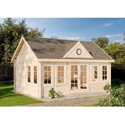 Alpholz Gartenhaus CLOCKHOUSE XL - Modernes Design - 44 mm Wandstärke Alpholz Gartenhaus CLOCKHOUSE XL - Modernes Design - 44 mm Wandstärke