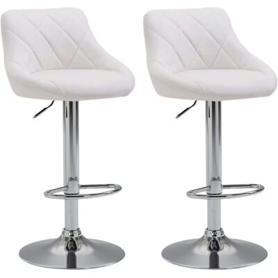 Tabouret de Bar Lazio CLP Pivotant Réglable Blanc - Publicité Tabouret de Bar Lazio CLP Pivotant Réglable Blanc - Publicité