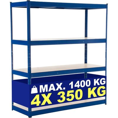 Étagère de stockage Pricenet 160x60x180cm Bleue - Étagère Étagère de stockage Pricenet 160x60x180cm Bleue - Étagère