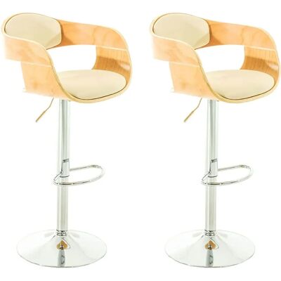 CLP Kingston Verstellbarer Barhocker - Modernes Kunstleder 360° Drehbar - 120kg Max CLP Kingston Verstellbarer Barhocker - Modernes Kunstleder 360° Drehbar - 120kg Max