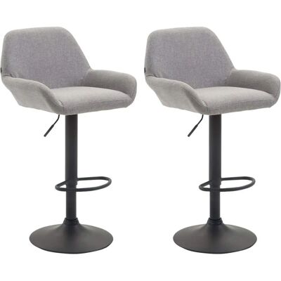 CLP Set 2 Hocker Bar Braga - Höhenverstellbar Grau CLP Set 2 Hocker Bar Braga - Höhenverstellbar Grau