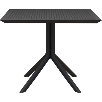 CLP Gartentisch - Witterungsbeständiger Kunststoff Schwarz 80x80x74cm CLP Gartentisch - Witterungsbeständiger Kunststoff Schwarz 80x80x74cm