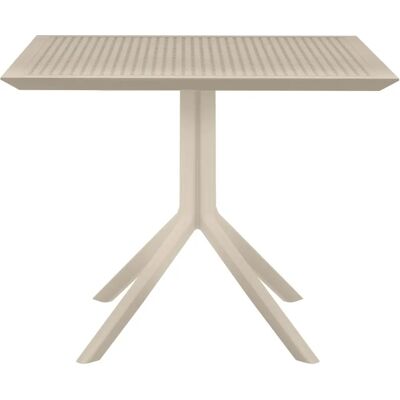 Homestoreking Taupe 80x80x74cm Wetterfester Kunststoffgarten Tisch Homestoreking Taupe 80x80x74cm Wetterfester Kunststoffgarten Tisch