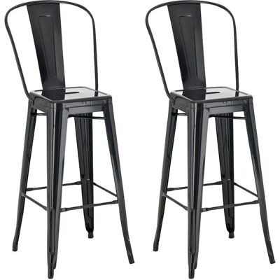 Set di 2 sgabelli industriali in metallo Aiden - Design moderno e resistente Set di 2 sgabelli industriali in metallo Aiden - Design moderno e resistente