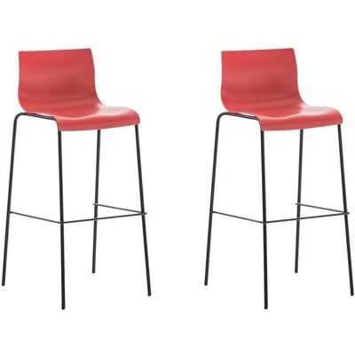 CLP Sgabello da Bar Hoover - Design Moderno ed Ergonomico - Rosso e Nero CLP Sgabello da Bar Hoover - Design Moderno ed Ergonomico - Rosso e Nero