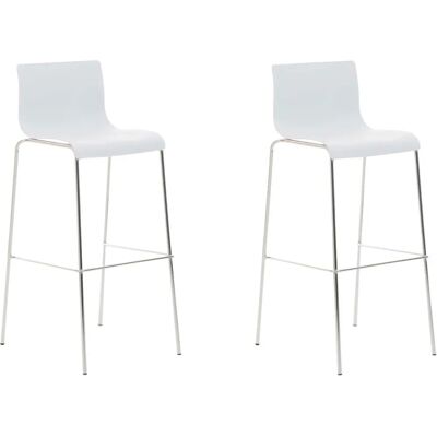 Sgabello da Bar CLP Hoover Bianco - Design Moderno ed Ergonomico Sgabello da Bar CLP Hoover Bianco - Design Moderno ed Ergonomico
