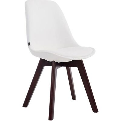 Sedia da pranzo in pelle bianca Manado di Pricenet - Sedia Sedia da pranzo in pelle bianca Manado di Pricenet - Sedia