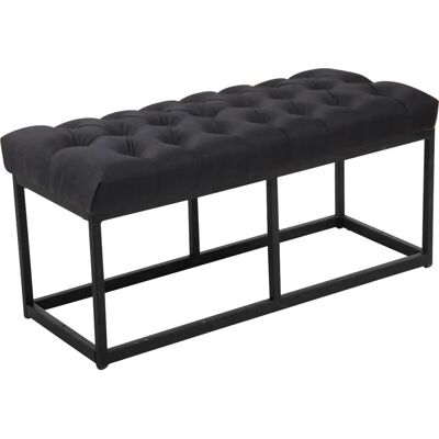 Banco de tela negro Amun de Pricenet - Muebles Banco de tela negro Amun de Pricenet - Muebles
