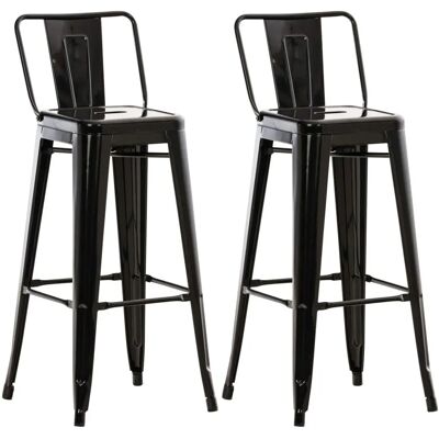 Sgabello da Bar Mason in Metallo CLP - Stile Industriale - Nero Sgabello da Bar Mason in Metallo CLP - Stile Industriale - Nero