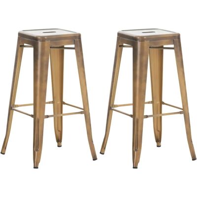 Sgabello de Bar de Metal Joshua - Industrial, Ahorro de Espacio, Fácil de Limpiar Sgabello de Bar de Metal Joshua - Industrial, Ahorro de Espacio, Fácil de Limpiar