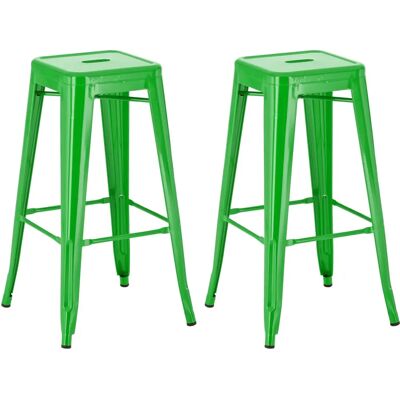 CLP Silla de Barra Industrial Apilable Joshua Verde - Sillas de Bar CLP Silla de Barra Industrial Apilable Joshua Verde - Sillas de Bar