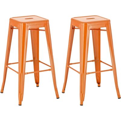 Homestoreking Tabourets de Bar Orange Joshua - Tabourets - Publicité Homestoreking Tabourets de Bar Orange Joshua - Tabourets - Publicité