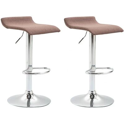 Set 2 Sgabelli Moderni - Altezza Regolabile, Marrone Set 2 Sgabelli Moderni - Altezza Regolabile, Marrone