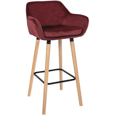 Taburete de Bar de Terciopelo CLP Grant - Diseño Ergonómico y Moderno Taburete de Bar de Terciopelo CLP Grant - Diseño Ergonómico y Moderno