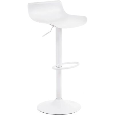 Sgabello bar Aveiro girevole bianco - Regolabile 57-78cm - Design Moderno Sgabello bar Aveiro girevole bianco - Regolabile 57-78cm - Design Moderno