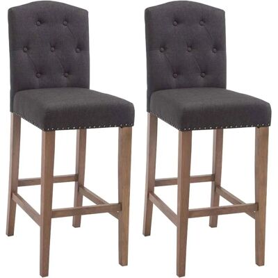 CLP Louise Grigio Scuro Antico Chiaro Set di 2 Sgabelli - Arredo Bar CLP Louise Grigio Scuro Antico Chiaro Set di 2 Sgabelli - Arredo Bar
