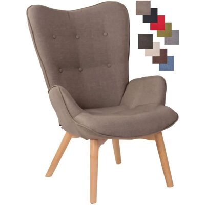 CLP Fauteuil Tissu Durham - Design Confort Taupe - Publicité CLP Fauteuil Tissu Durham - Design Confort Taupe - Publicité