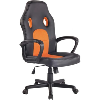CLP Elbing Bürostuhl - Ergonomisch, Höhenverstellbar, Atmungsaktive Mesh-Rückseite - Schwarz/Orange CLP Elbing Bürostuhl - Ergonomisch, Höhenverstellbar, Atmungsaktive Mesh-Rückseite - Schwarz/Orange