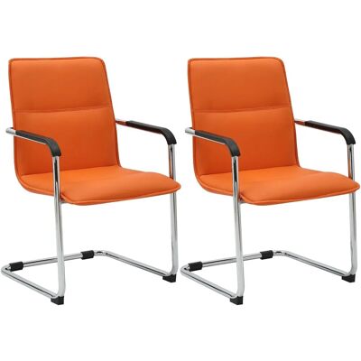 Conjunto de 2 sillas de conferencia Seattle Naranja Conjunto de 2 sillas de conferencia Seattle Naranja