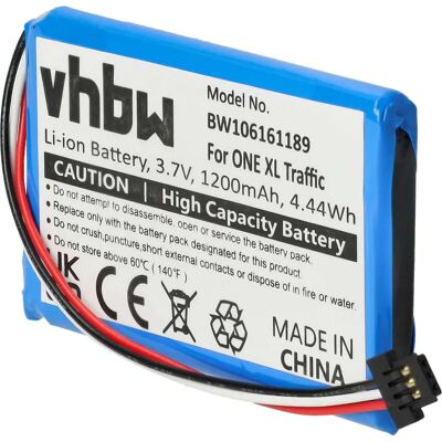 vhbw Batteria TomTom - 1200mAh Li-Ion per XL Traffic - Batteria vhbw Batteria TomTom - 1200mAh Li-Ion per XL Traffic - Batteria