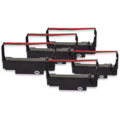 vhbw 5x Ruban pour Epson TM-U375 - Noir, Rouge - Publicité vhbw 5x Ruban pour Epson TM-U375 - Noir, Rouge - Publicité
