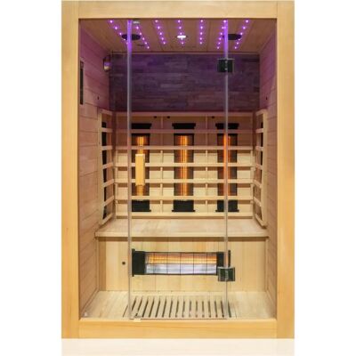 Saunaloft Milton Infrarotkabine - Vollspektrum, Bluetooth, 135x105cm Saunaloft Milton Infrarotkabine - Vollspektrum, Bluetooth, 135x105cm