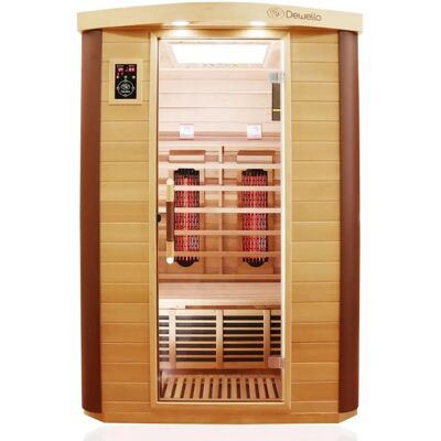 DEWELLO Infrarotkabine Toronto - 2 Personen Sauna DEWELLO Infrarotkabine Toronto - 2 Personen Sauna
