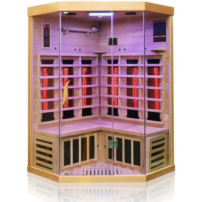 DEWELLO Hemlock Infrarotkabine Brandon - 120x120cm, 1-2 Personen, Vollspektrum-Heizung DEWELLO Hemlock Infrarotkabine Brandon - 120x120cm, 1-2 Personen, Vollspektrum-Heizung
