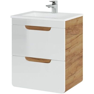 LUTON - LUTON-56 - 50 cm - Wotaneiche Nb. - Waschtisch LUTON - LUTON-56 - 50 cm - Wotaneiche Nb. - Waschtisch