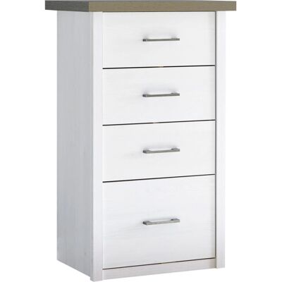 LUND - LUND-78 - Pinie weiß Nb. - Trüffel Eiche Nb. - Kommode LUND - LUND-78 - Pinie weiß Nb. - Trüffel Eiche Nb. - Kommode