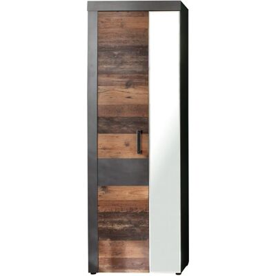 TRENDTEAM Indy Kleiderschrank - 2 Türen, 7 Fächer, Grau (Matera) - Garderobenschrank TRENDTEAM Indy Kleiderschrank - 2 Türen, 7 Fächer, Grau (Matera) - Garderobenschrank