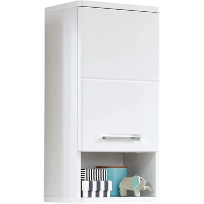 TRENDTEAM Monte Wandkast - Wit Hoogglans, 37x76x28cm TRENDTEAM Monte Wandkast - Wit Hoogglans, 37x76x28cm