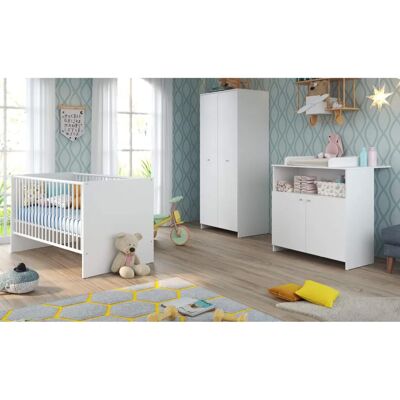 Trend Team Kinderbett 70x140cm + Wickelkommode + Kleiderschrank Trend Team Kinderbett 70x140cm + Wickelkommode + Kleiderschrank