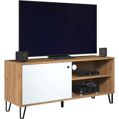 TrendTeam Touch TV-Schrank - Modern, Weiß, 3 Fächer TrendTeam Touch TV-Schrank - Modern, Weiß, 3 Fächer