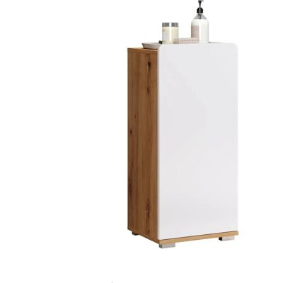 Armoire de Bain Trendteam Ciara - MDF Blanc Brillant et Chêne Artisan Melamin Armoire de Bain Trendteam Ciara - MDF Blanc Brillant et Chêne Artisan Melamin