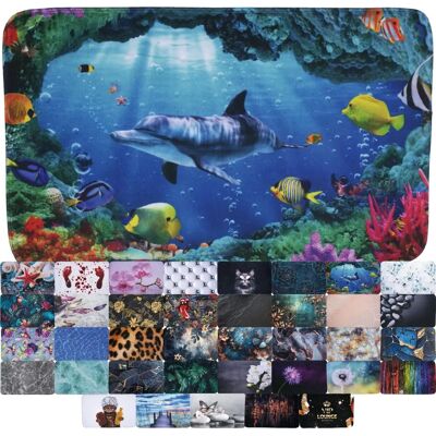 SANILO Badteppich Delfin Korallen - Rechteckig 50x80cm - Weich Schnell Trocknend Polyester SANILO Badteppich Delfin Korallen - Rechteckig 50x80cm - Weich Schnell Trocknend Polyester