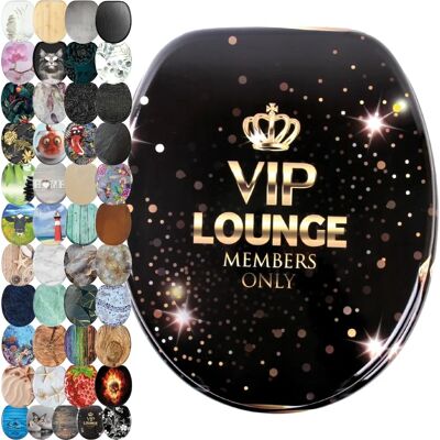 Sanilo Siège de WC VIP Lounge Or - Haute Qualité, Ajustement Universel, Facile à Nettoyer - Publicité Sanilo Siège de WC VIP Lounge Or - Haute Qualité, Ajustement Universel, Facile à Nettoyer - Publicité
