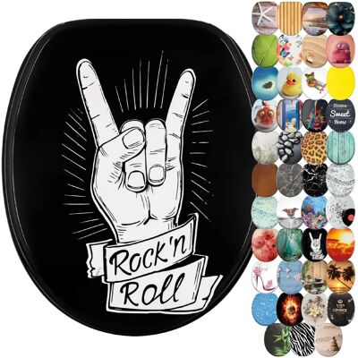 Couvercle WC Sanilo Rock 'N' Roll - Ovale, Fermeture douce, Noir - Publicité Couvercle WC Sanilo Rock 'N' Roll - Ovale, Fermeture douce, Noir - Publicité